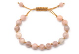 CGB8752 8mm,10mm round sunstone adjustable macrame bracelets