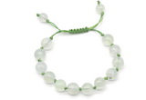 CGB8762 8mm,10mm round prehnite adjustable macrame bracelets