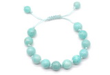 CGB8764 8mm,10mm round amazonite adjustable macrame bracelets