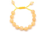 CGB8766 8mm,10mm round honey jade adjustable macrame bracelets