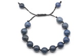 CGB8768 8mm,10mm round dumortierite adjustable macrame bracelets