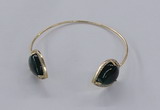 CGB877 15*20mm flat teardrop agate gemstone bangles wholesale