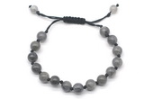 CGB8775 8mm,10mm round labradorite adjustable macrame bracelets