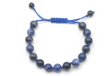 CGB8779 8mm,10mm round sodalite adjustable macrame bracelets