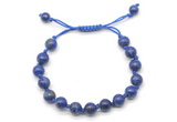 CGB8780 8mm,10mm round lapis lazuli adjustable macrame bracelets