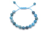 CGB8781 8mm,10mm round apatite adjustable macrame bracelets