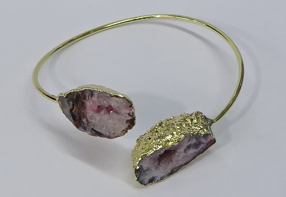 CGB883 13*18mm - 20*25mm freeform druzy agate gemstone bangles