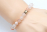 CGB8834 8mm, 10mm pink aventurine & drum hematite power beads bracelets