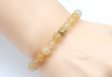 CGB8835 8mm, 10mm yellow aventurine & drum hematite power beads bracelets