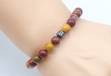 CGB8845 8mm, 10mm mookaite & drum hematite power beads bracelets