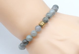 CGB8849 8mm, 10mm labradorite & drum hematite power beads bracelets