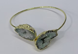 CGB885 13*18mm - 20*25mm freeform druzy agate gemstone bangles