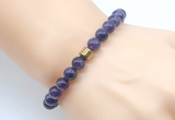 CGB8854 8mm, 10mm amethyst & drum hematite power beads bracelets