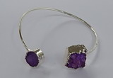 CGB889 12mm - 14*15mm freeform druzy agate gemstone bangles