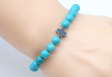 CGB8916 8mm, 10mm turquoise & cross hematite power beads bracelets