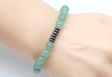 CGB8953 8mm, 10mm green aventurine & rondelle hematite beaded bracelets