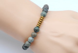 CGB8967 8mm, 10mm African turquoise & rondelle hematite beaded bracelets