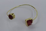 CGB897 12mm - 14*15mm freeform druzy agate gemstone bangles