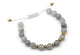 CGB9119 8mm, 10mm labradorite & rondelle hematite adjustable bracelets