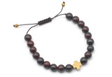 CGB9148 8mm, 10mm brecciated jasper & cross hematite adjustable bracelets