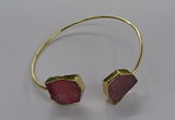 CGB920 13*18mm - 15*20mm freeform druzy agate gemstone bangles