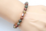 CGB9248 8mm, 10mm picasso jasper & drum hematite power beads bracelets