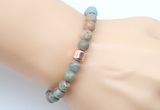 CGB9250 8mm, 10mm serpentine jasper & drum hematite power beads bracelets