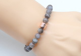 CGB9260 8mm, 10mm Botswana agate & drum hematite power beads bracelets