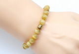 CGB9274 8mm, 10mm golden tiger eye & drum hematite power beads bracelets