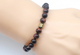 CGB9278 8mm, 10mm red tiger eye & drum hematite power beads bracelets