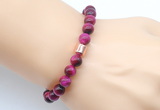 CGB9280 8mm, 10mm red tiger eye & drum hematite power beads bracelets