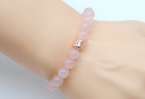 CGB9286 8mm, 10mm rose quartz & drum hematite power beads bracelets