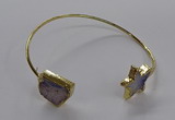 CGB929 15*20mm - 18*18mm freeform & star druzy agate bangles