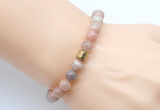 CGB9290 8mm, 10mm rainbow moonstone & drum hematite power beads bracelets