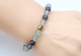 CGB9292 8mm, 10mm fluorite & drum hematite power beads bracelets