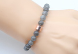 CGB9294 8mm, 10mm labradorite & drum hematite power beads bracelets