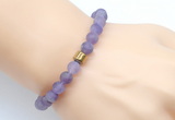 CGB9302 8mm, 10mm matte amethyst & drum hematite power beads bracelets