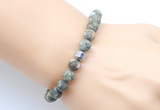 CGB9320 8mm, 10mm matte rhyolite & drum hematite power beads bracelets