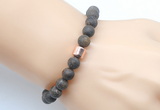 CGB9322 8mm, 10mm matte bronzite & drum hematite power beads bracelets