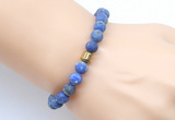 CGB9324 8mm, 10mm matte lapis lazuli & drum hematite power beads bracelets