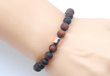 CGB9338 8mm, 10mm matte red tiger eye & drum hematite power beads bracelets