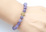 CGB9402 8mm, 10mm dogtooth amethyst & cross hematite power beads bracelets