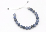 CGB9466 8mm, 10mm blue spot stone & drum hematite adjustable bracelets