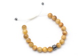 CGB9498 8mm, 10mm golden tiger eye & drum hematite adjustable bracelets