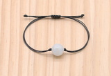 CGB9914 Fashion 12mm white jade adjustable bracelet jewelry