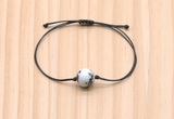 CGB9933 Fashion 12mm black & white jasper adjustable bracelet jewelry