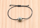 CGB9939 Fashion 12mm greeting pine jasper adjustable bracelet jewelry