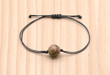 CGB9942 Fashion 12mm unakite gemstone adjustable bracelet jewelry