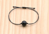 CGB9948 Fashion 12mm black obsidian adjustable bracelet jewelry