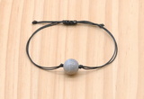 CGB9954 Fashion 12mm grey banded agate adjustable bracelet jewelry